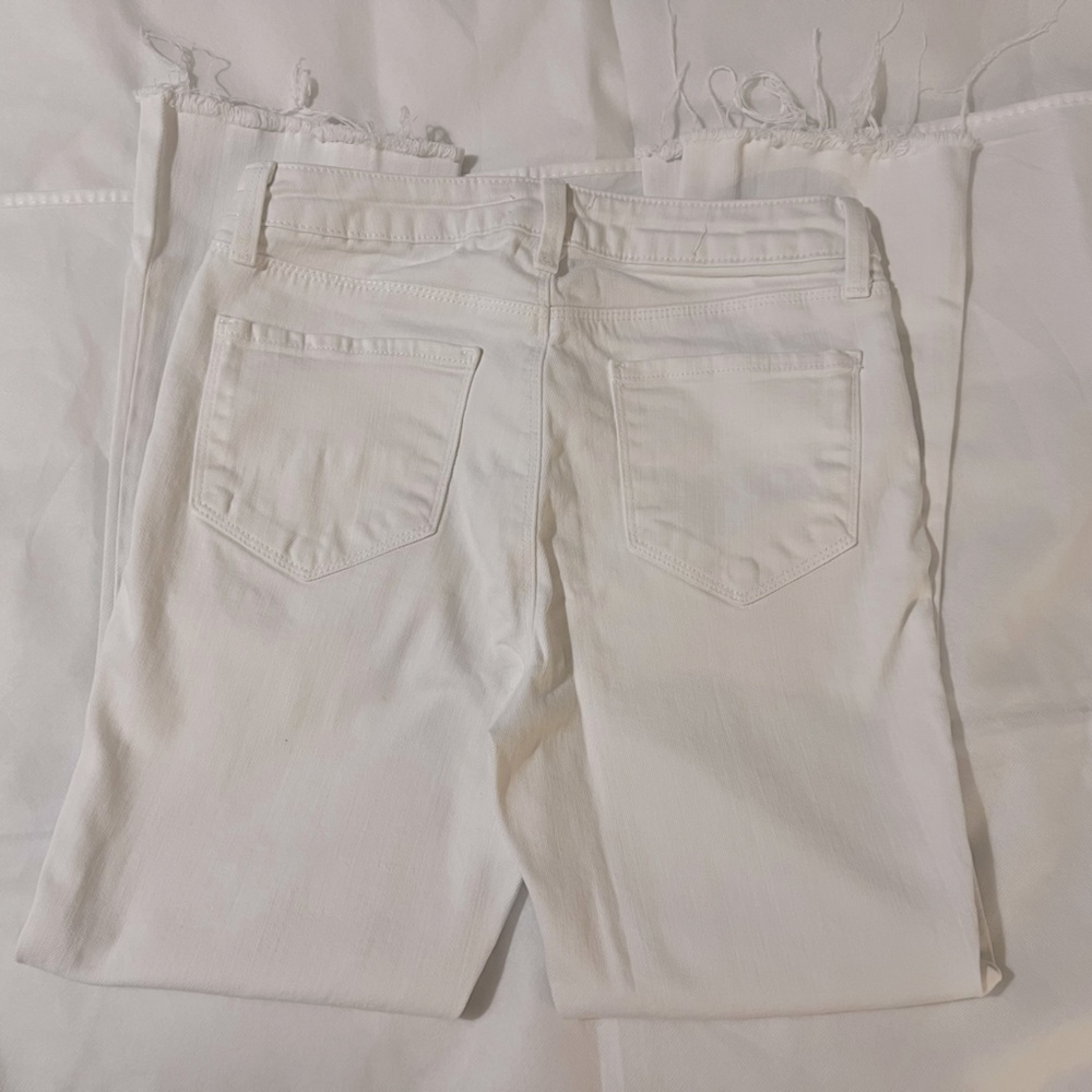 L’agence white flare jeans Sophia high rise cropped flare distressed size 27 - Picture 4 of 11